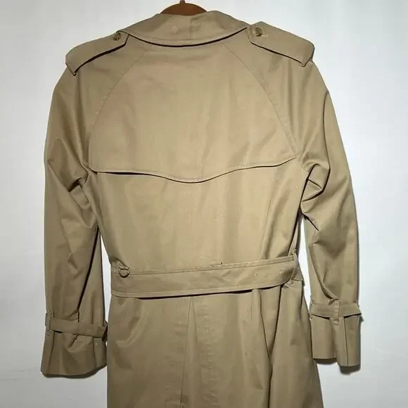 Burberry Burberrys' Trench Coat Kensington Nova Made in England sz 46R VTG Tan - Picture 11 of 16